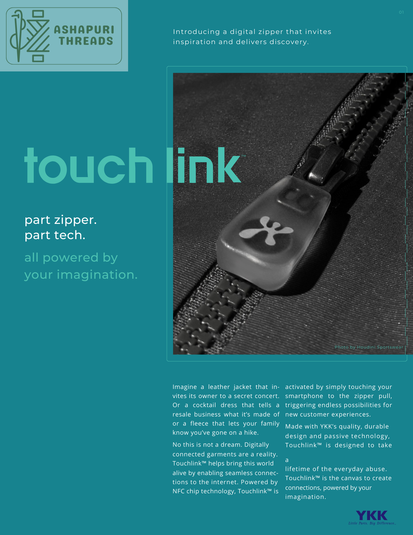 TouchLink® Zipper with NFC Puller