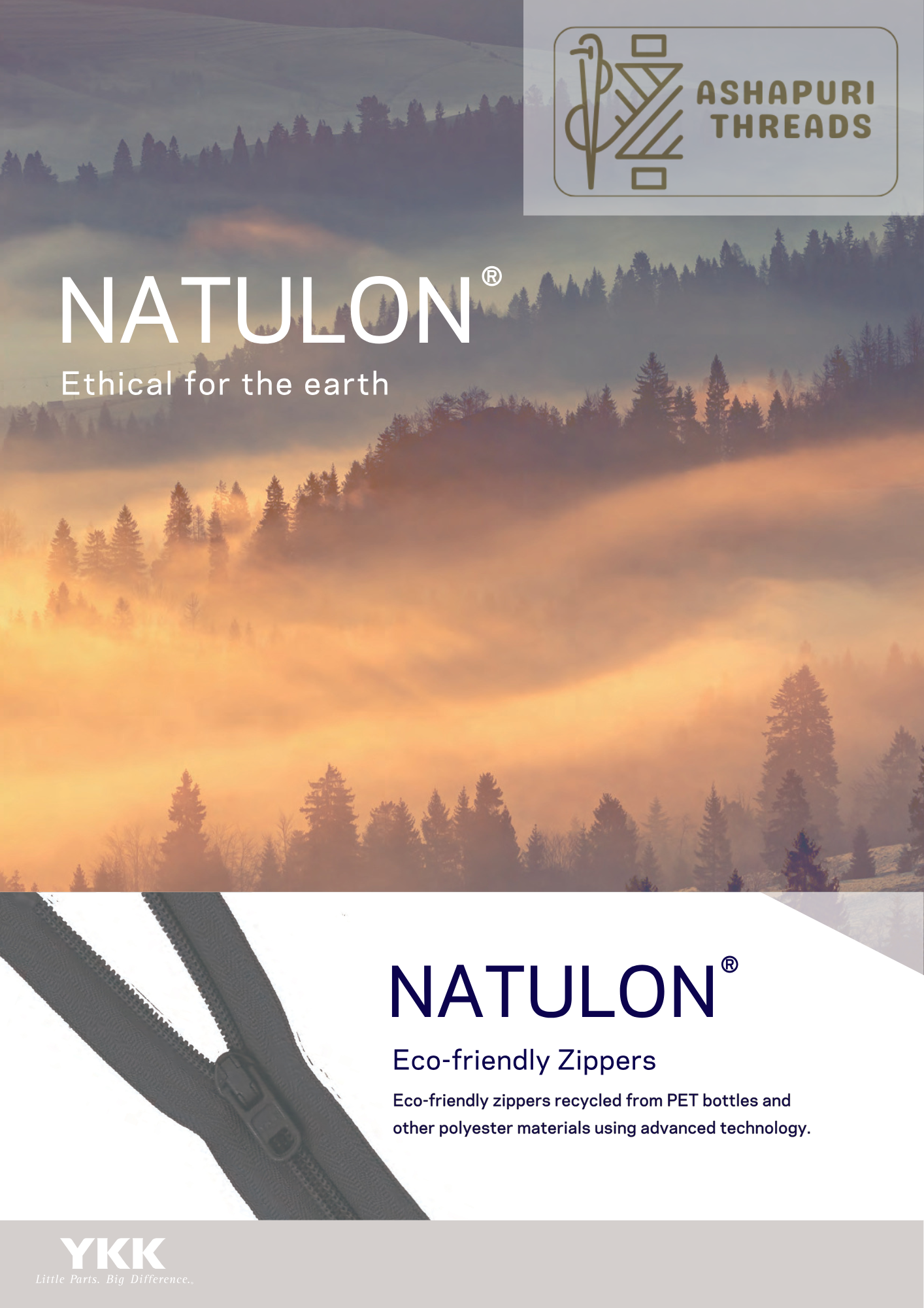 NATULON® Zipper – Made from 100% Post-Consumer Recycled Yarn