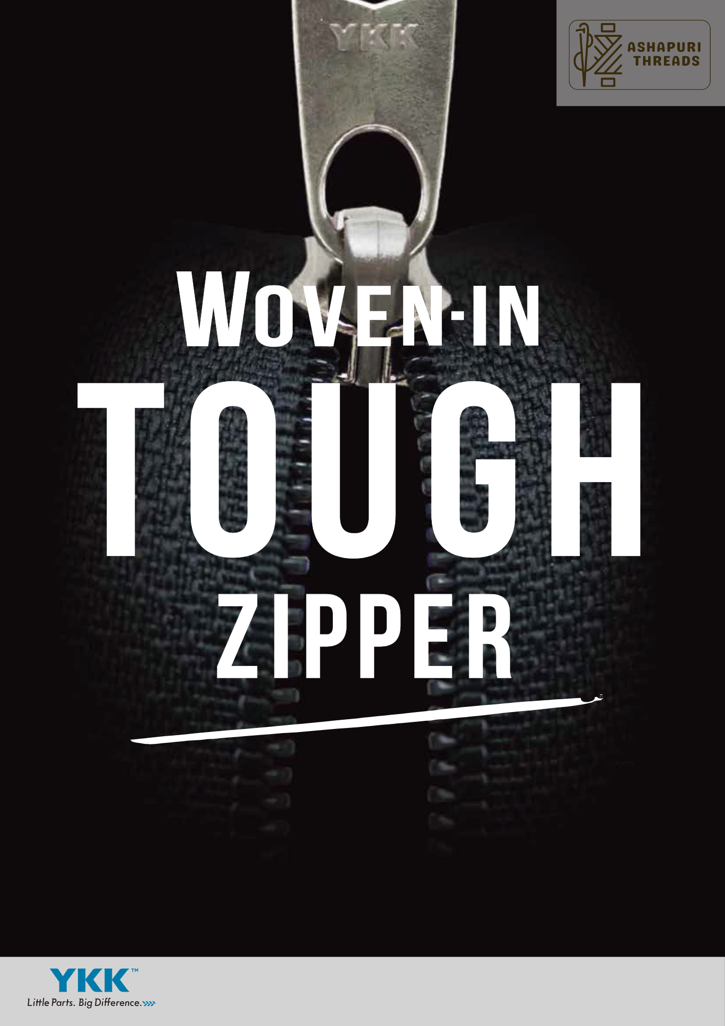Woven-In Tough Coil Zipper – Flat, Durable & Easily Replaceable