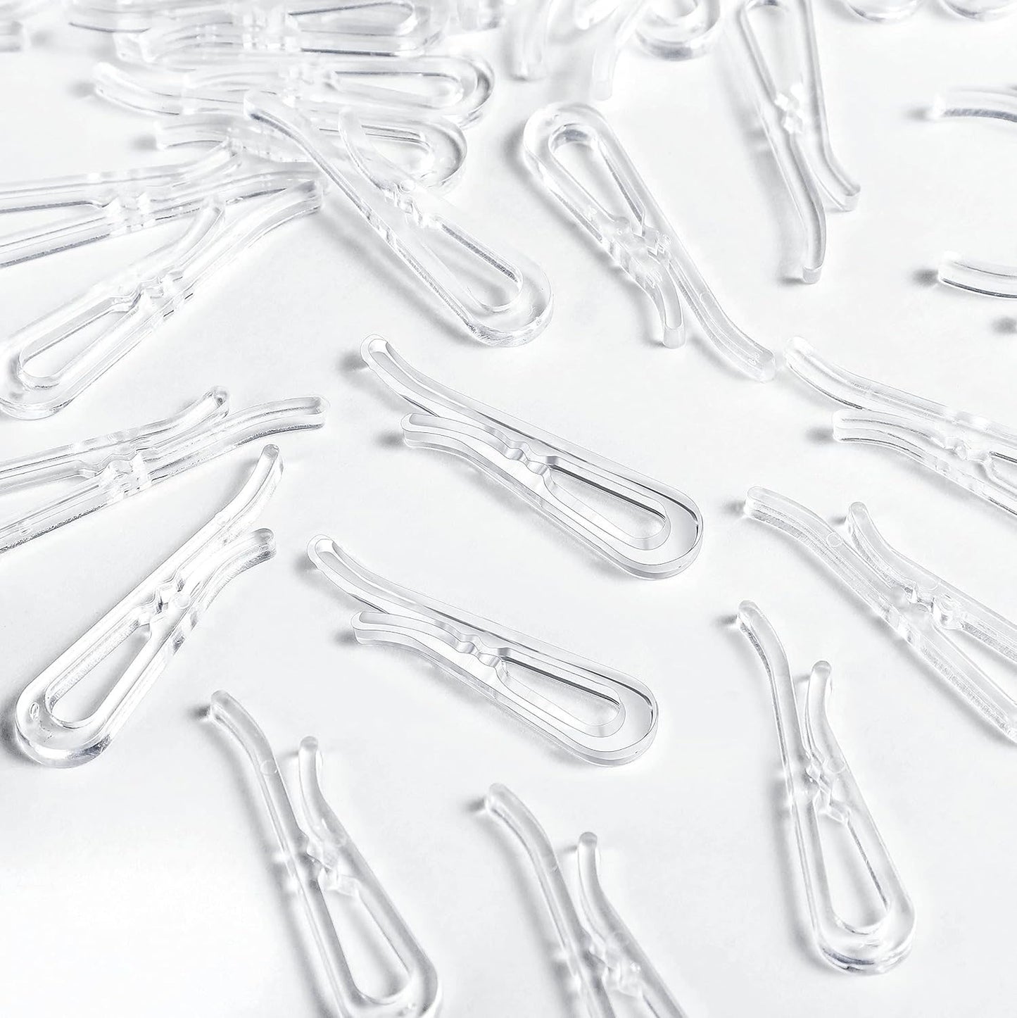 Transparent Plastic Shirt Clips – 1000pcs Pack