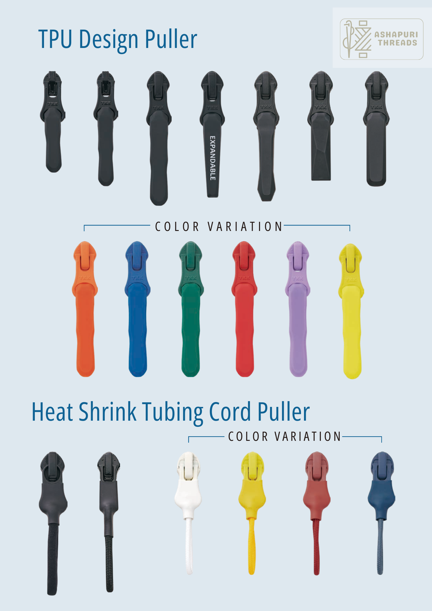 Attachable TPU Puller for Zippers – Size #5 (Coil & VISLON)