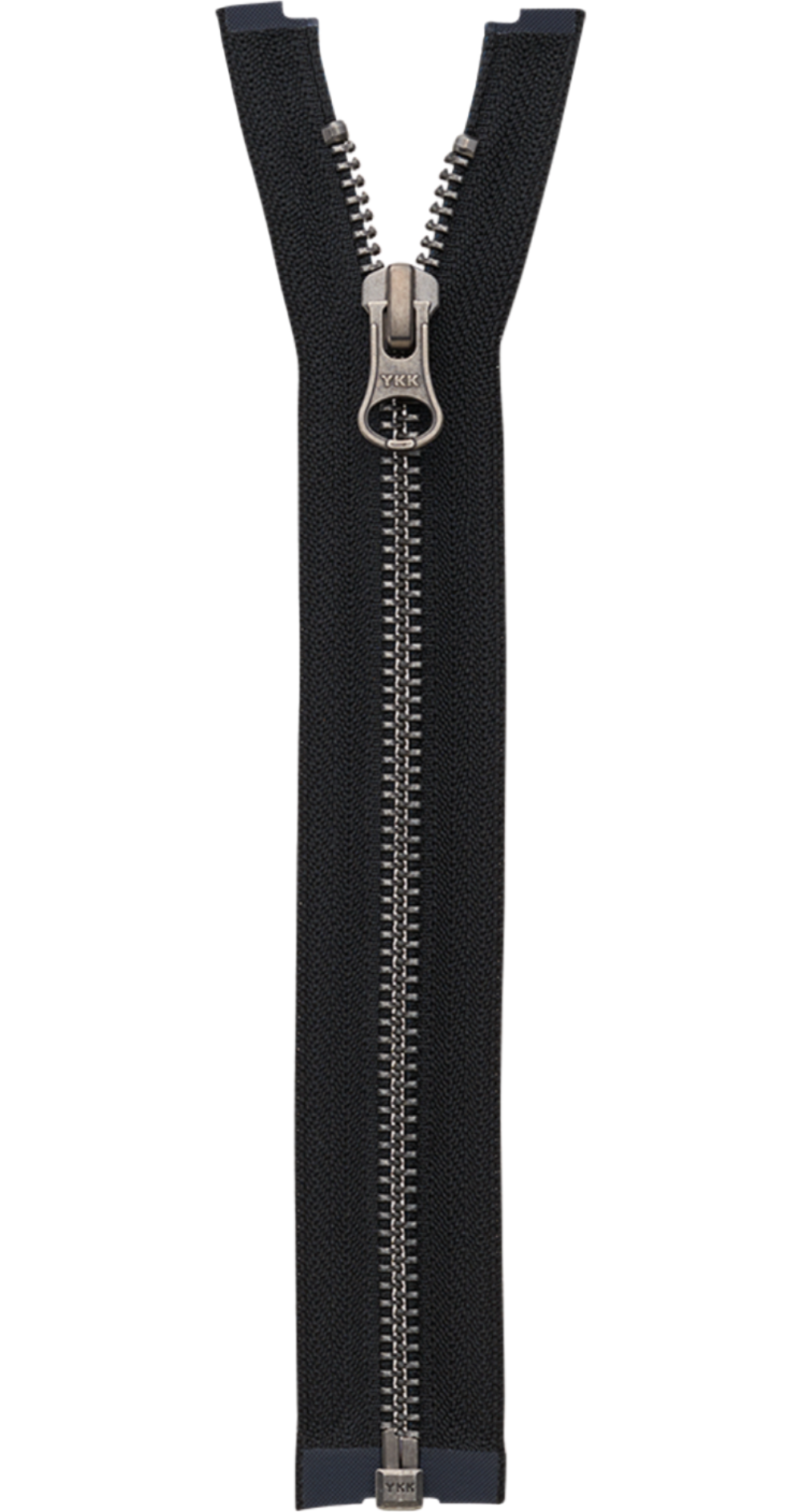 Aluminum Alloy Zipper with Recycled Tape (Finish: Antique Silver)