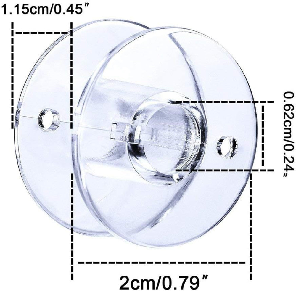 Plastic Sewing Machine Bobbins – Pack of 25