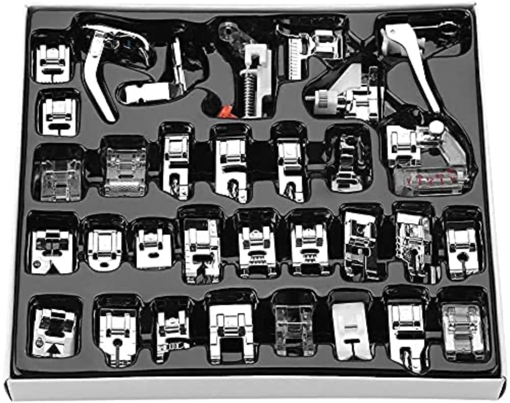 32-Piece Presser Foot Accessories Kit | Heavy-Duty Machine Feet | Universal Stitch Compatibility