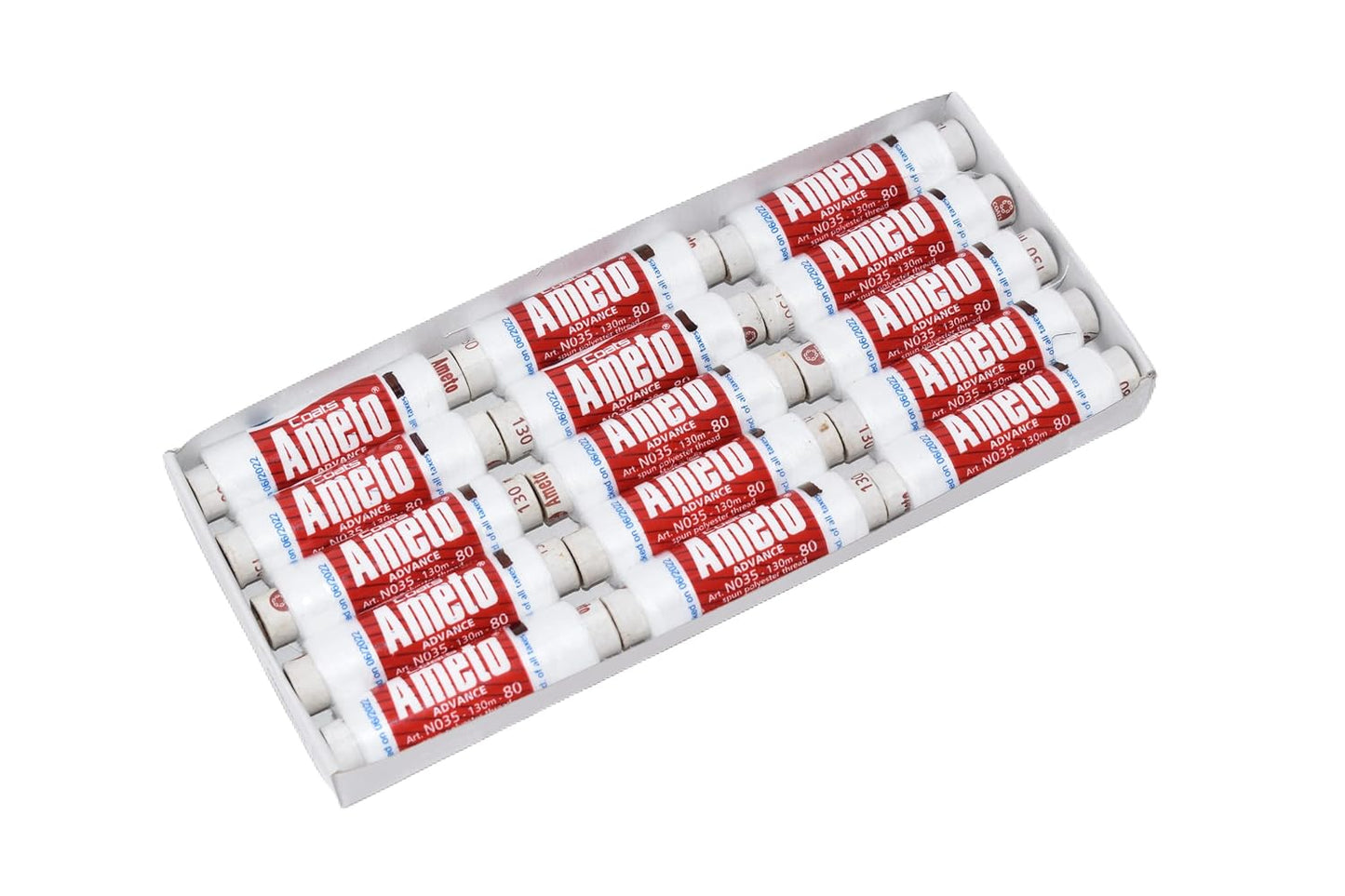 Ameto Spun Polyester Sewing Thread Set – 15 Spools | 130m Each | Ideal for Pant Stitching: