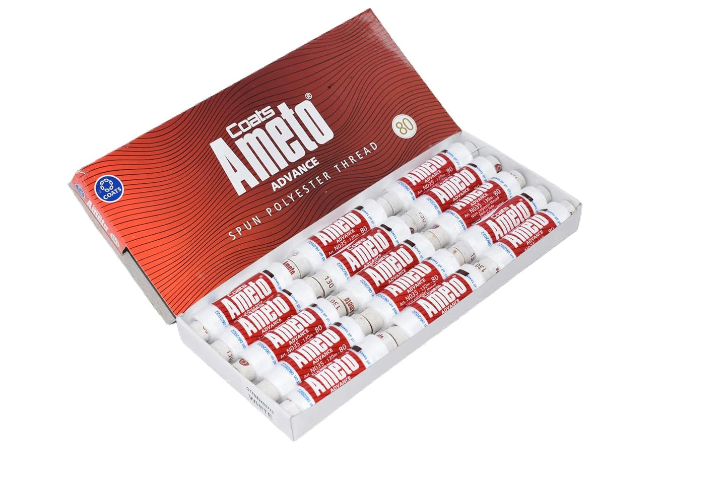 Ameto Spun Polyester Sewing Thread Set – 15 Spools | 130m Each | Ideal for Pant Stitching: