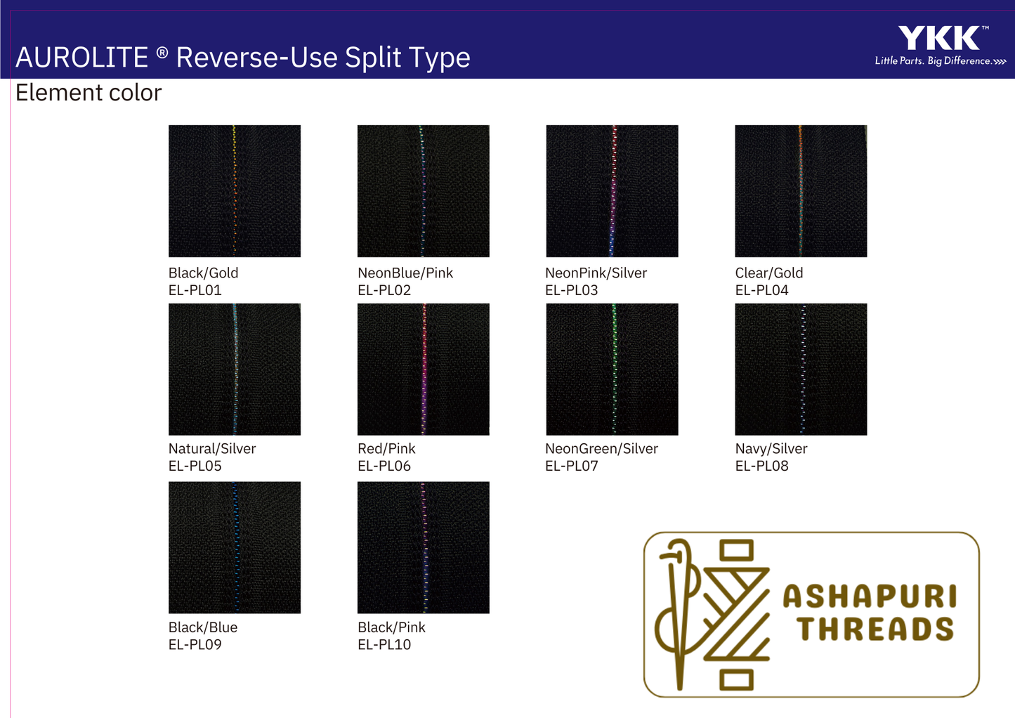 Iridescent Coil Zipper with Hint of Elements – Subtle Shine, Sleek Contrast