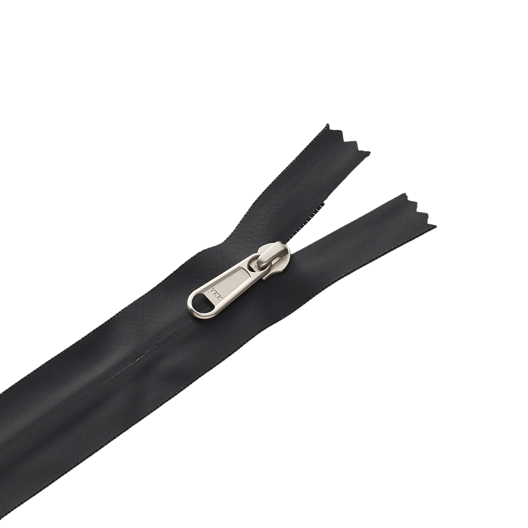 Racquet Coil Zipper with Hot Melt PU Laminated Tape