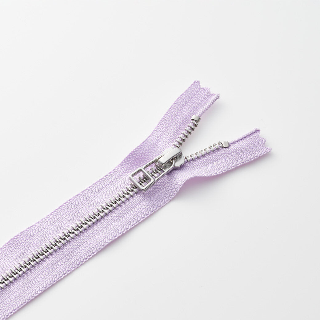 Pewter Silver Metal Zipper