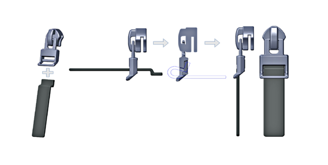 Clear Tape Coil Zipper with Replaceable TPU Puller