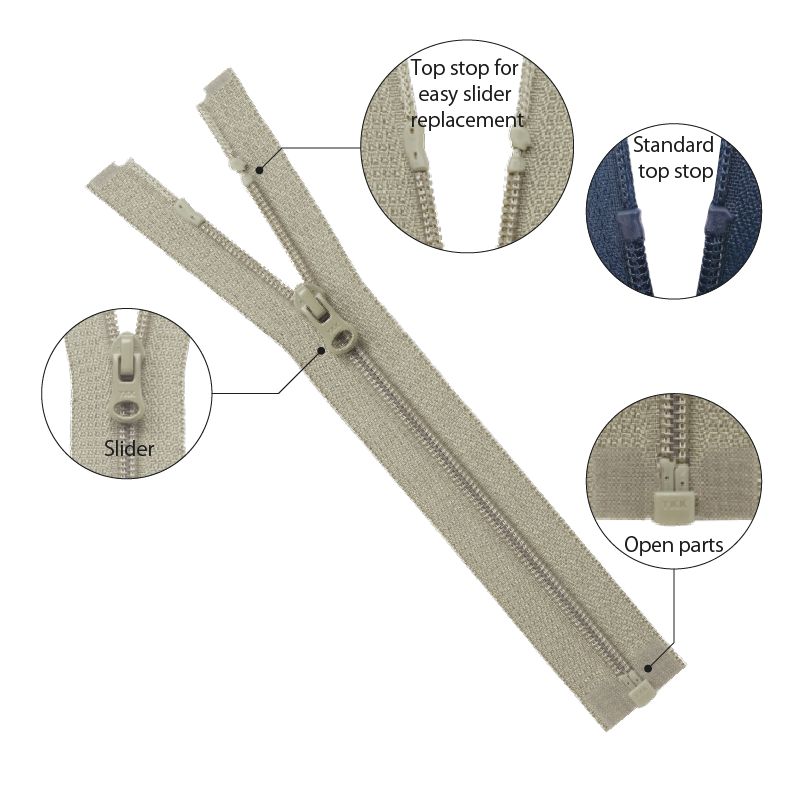 Coil Zipper with Revived Top Stop (Japan Collection)