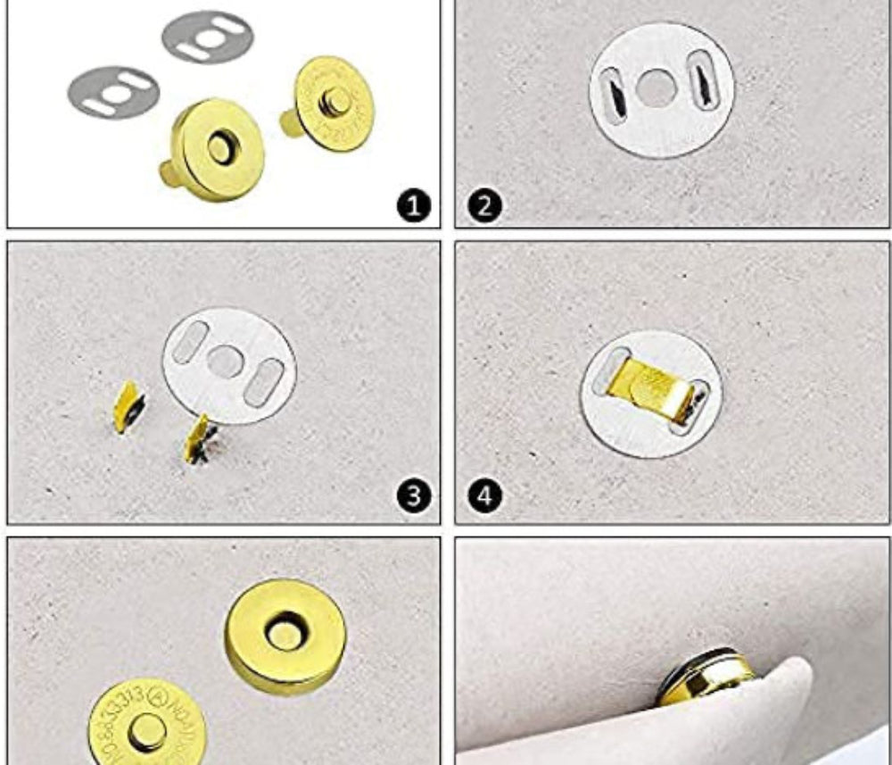 Golden Metal Magnetic Button Snaps Fasteners