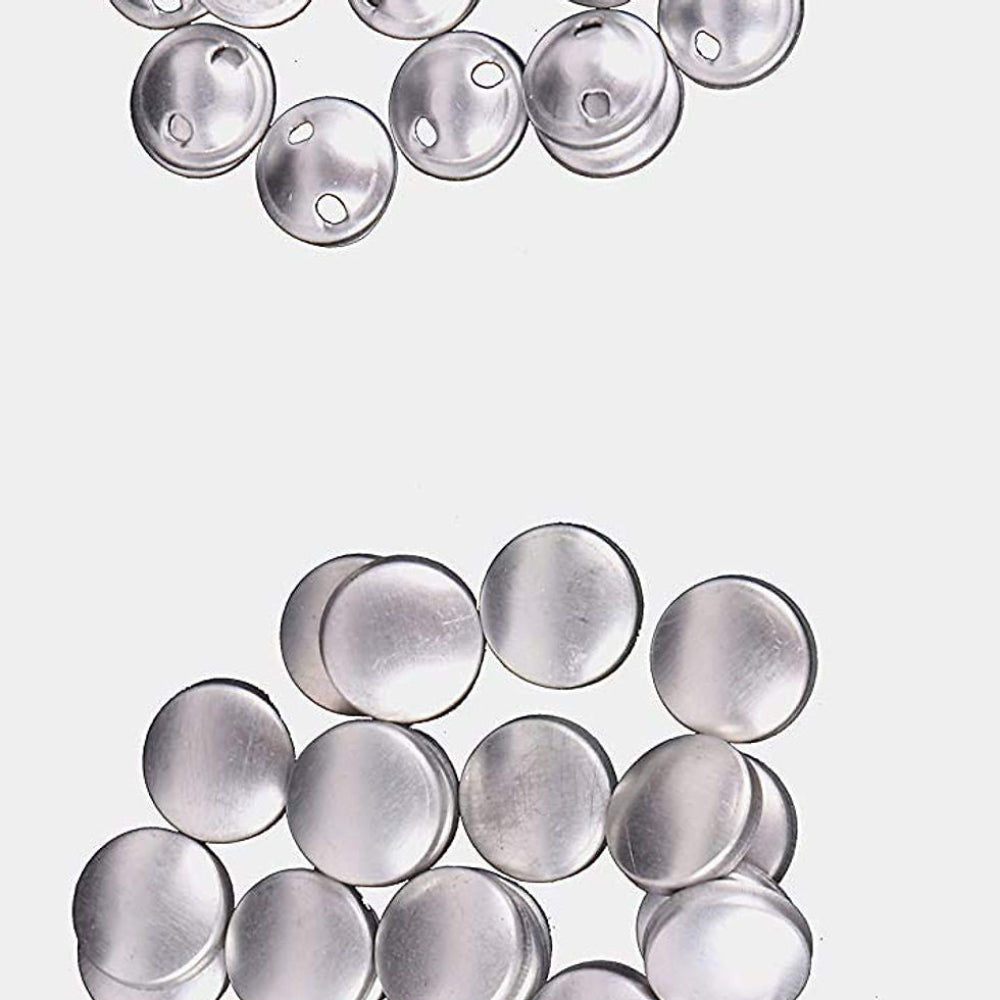 Silver Aluminium Button- Moulds for Sewing and Embroidery