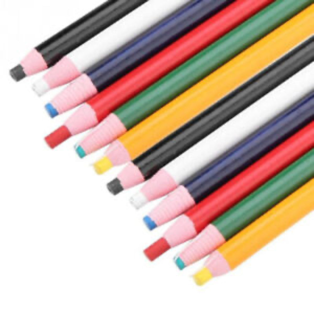 Tailoring Marker Pencils – Soft, Self-Peel Fabric Marking Set (Pack of 12)