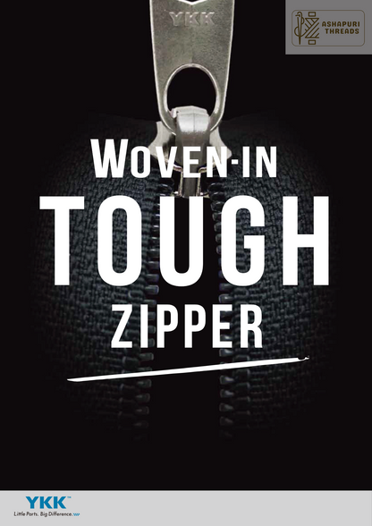Woven-In Tough Coil Zipper – Flat, Durable & Easily Replaceable