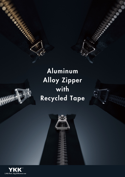 Aluminum Alloy Zipper with Recycled Tape