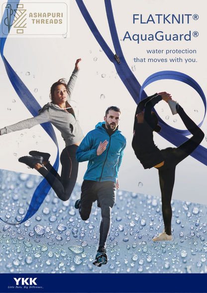 FLATKNIT® AquaGuard® – Lightweight Water-Repellent Zipper