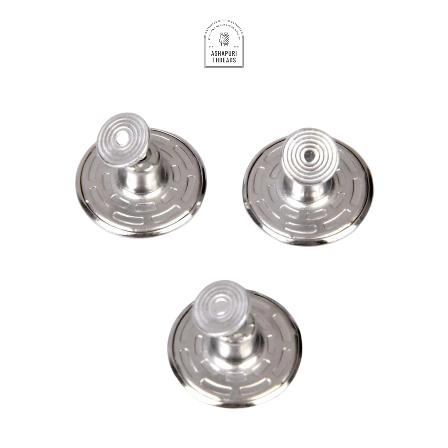 Silver Stainless Steel Jeans Metal Button