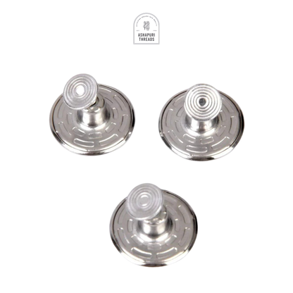 Silver Stainless Steel Jeans Metal Button
