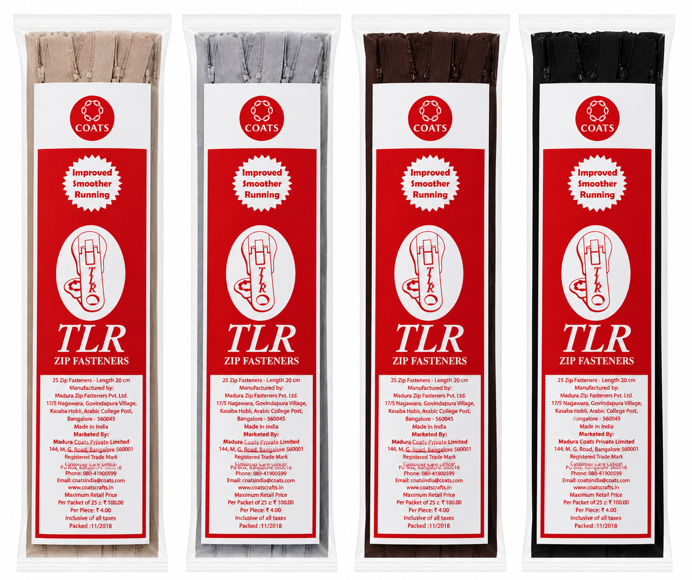 TLR Coil Zipper – Premium Monofilament | Smooth Running | 6 & 8 Inch