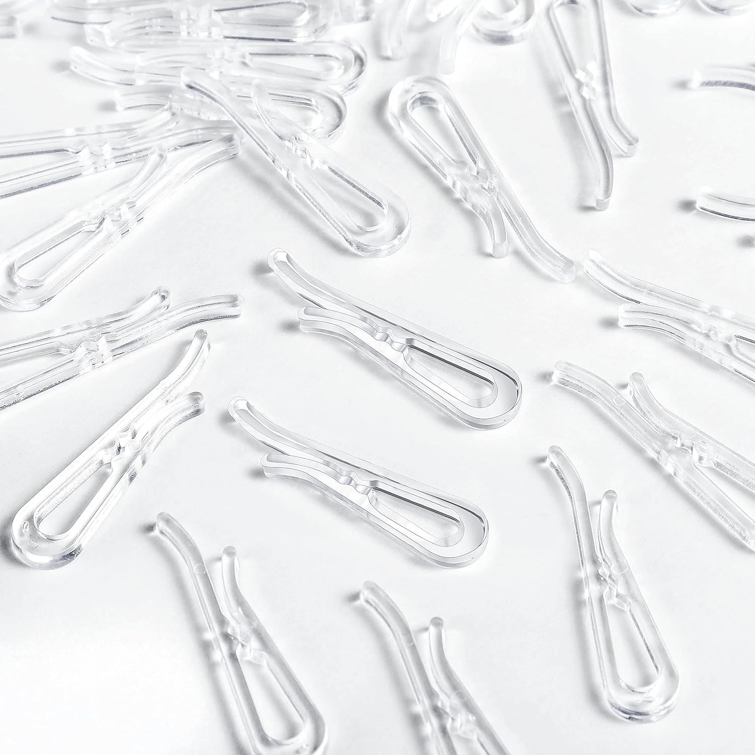Transparent Plastic Shirt Clips – 1000pcs Pack
