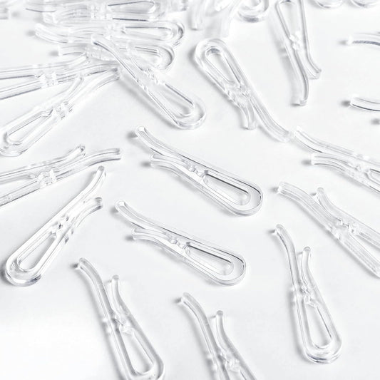 Transparent Plastic Shirt Clips – 1000pcs Pack