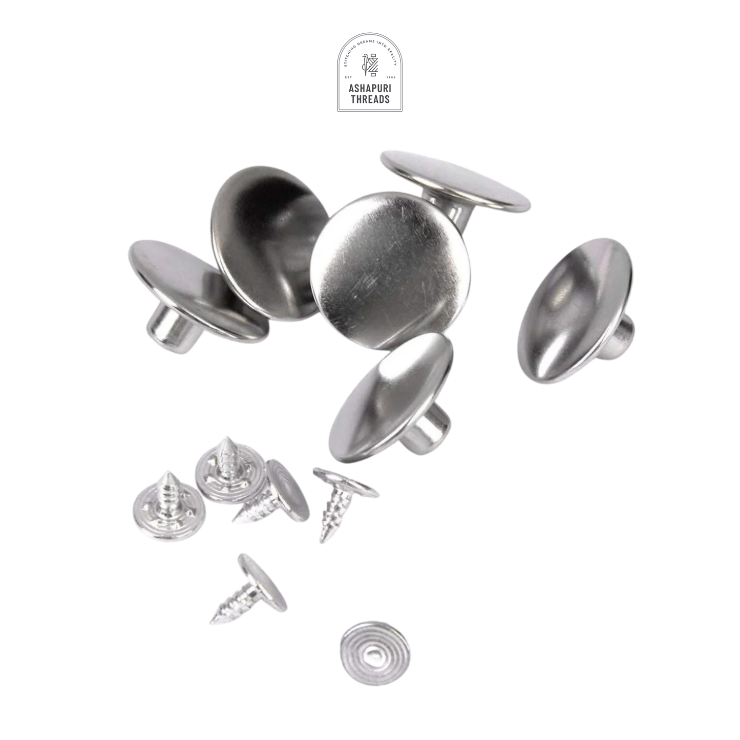Silver Stainless Steel Jeans Metal Button