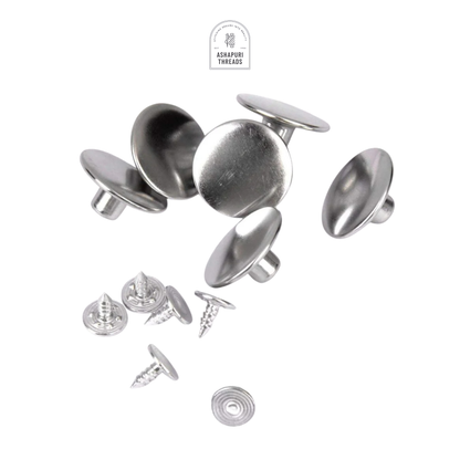 Silver Stainless Steel Jeans Metal Button