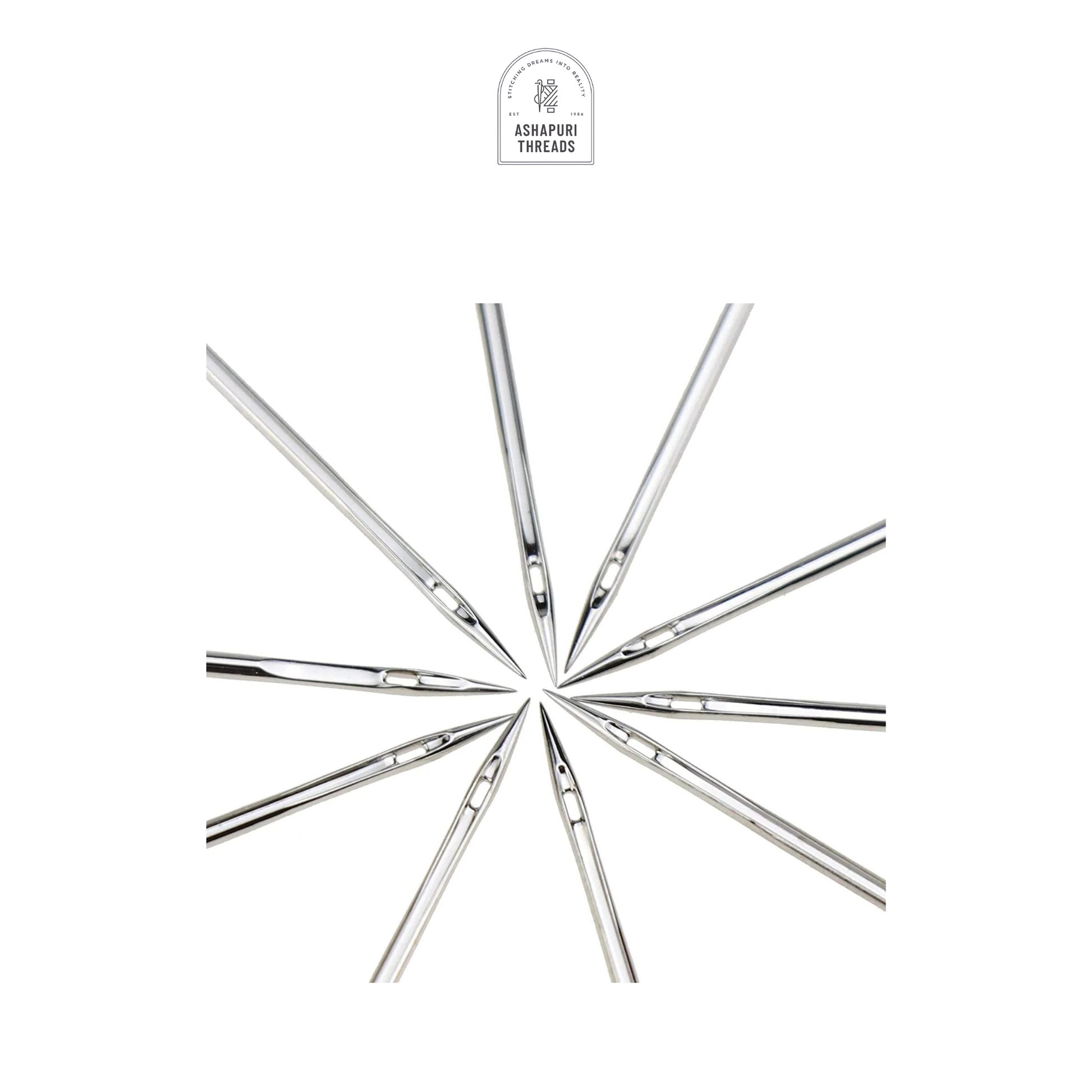 Organ Sewing Machine Needles – Size 16 (HAx1-16/100) – Set of 5 | Flat Shank