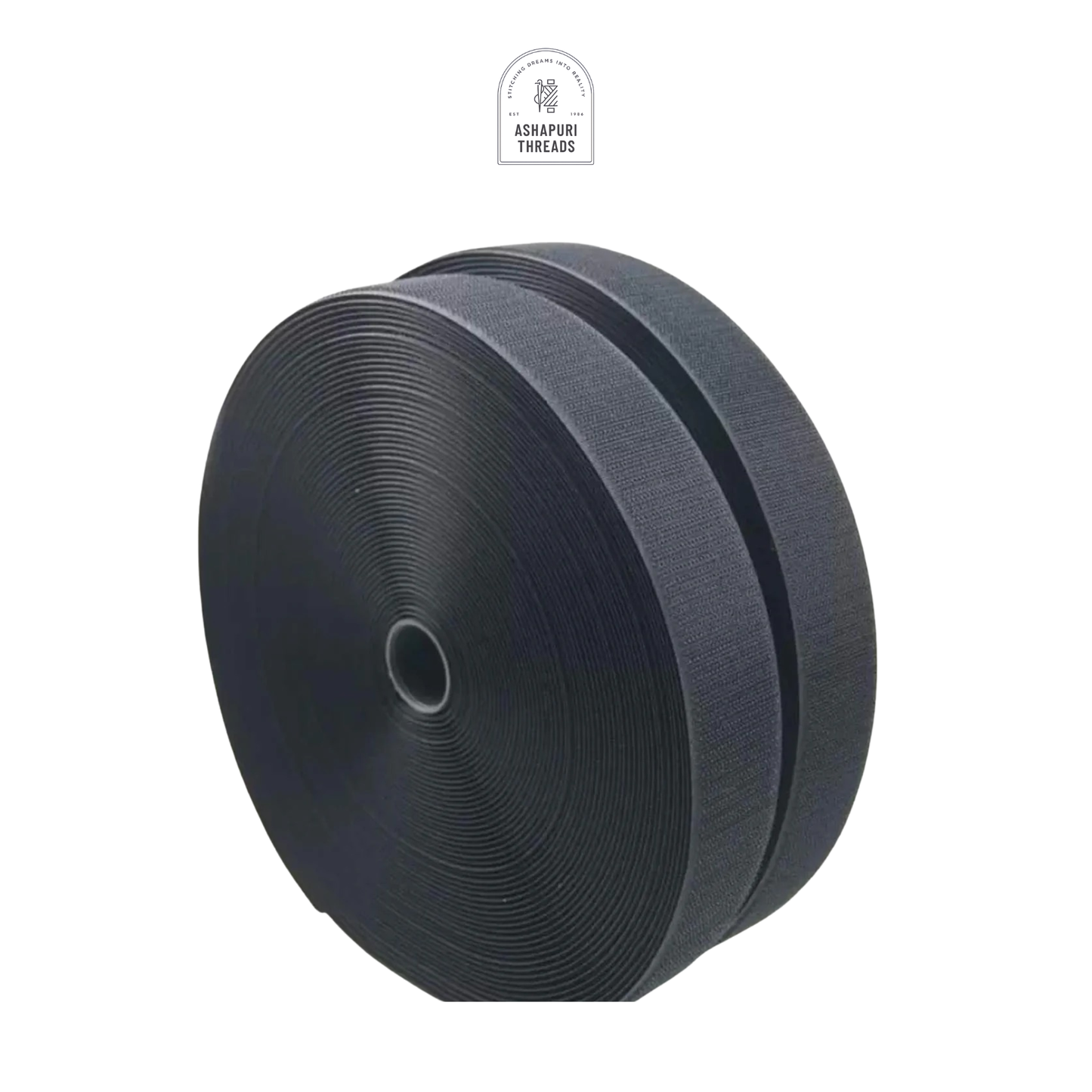 Two-Sided Hook & Loop Tape (Black) – Durable Fastening Solution