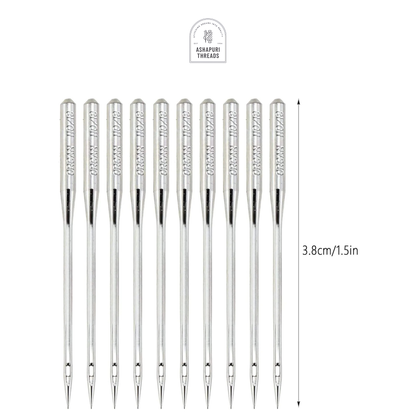 Organ Sewing Machine Needles – Size 16 (HAx1-16/100) – Set of 5 | Flat Shank