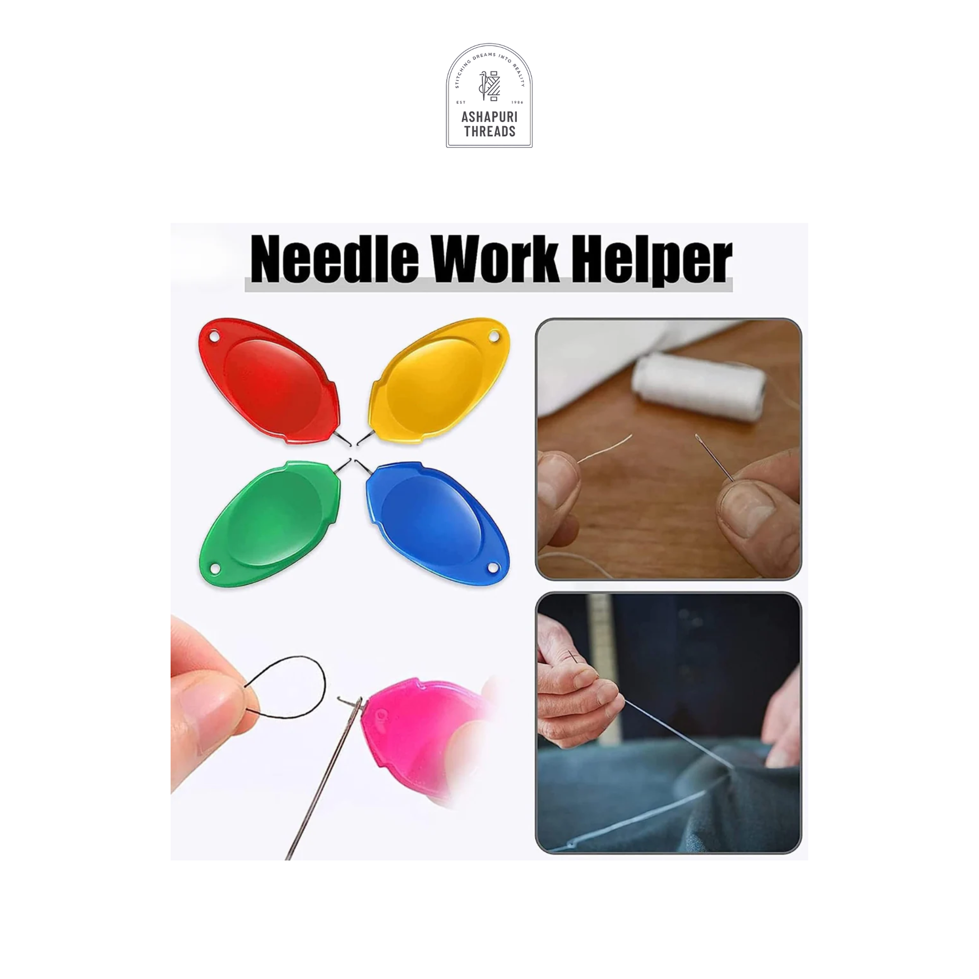 Handy Needle Thread Inserter Tool – For Hand & Machine Sewing