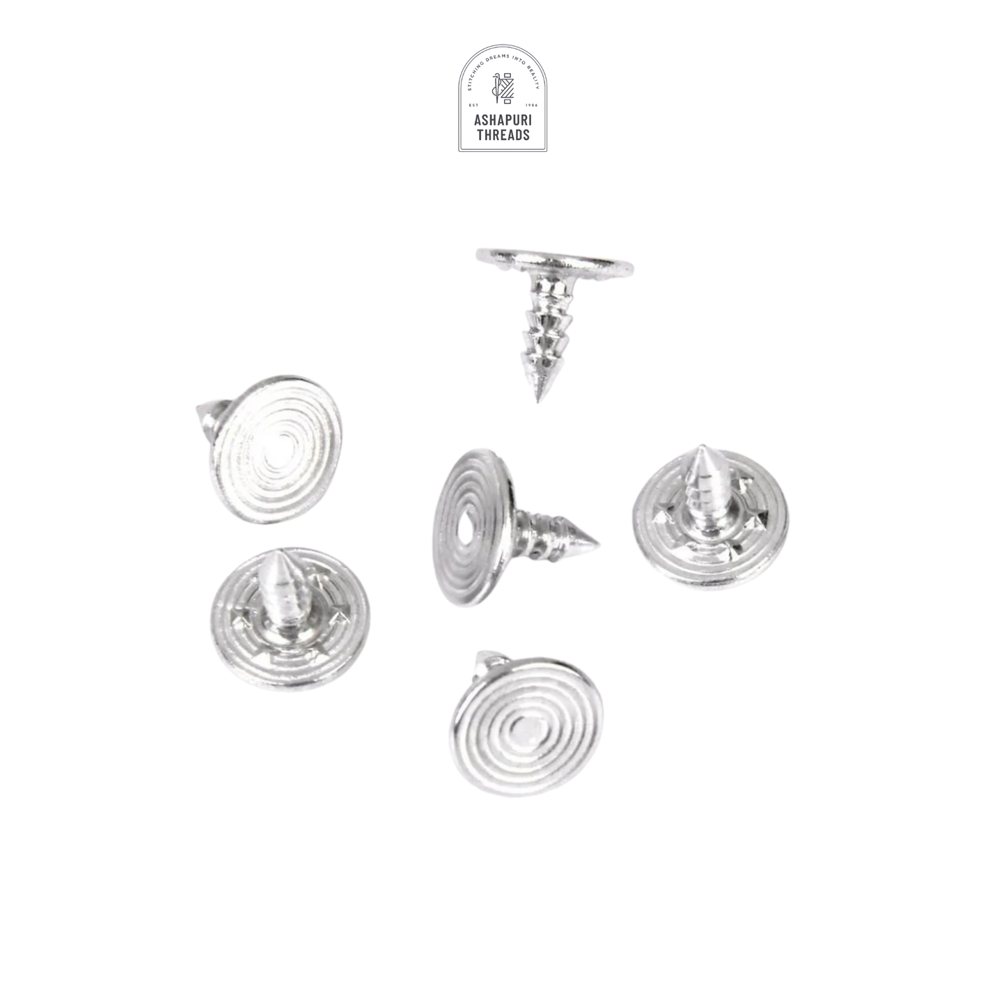 Silver Stainless Steel Jeans Metal Button (Pack of 60)