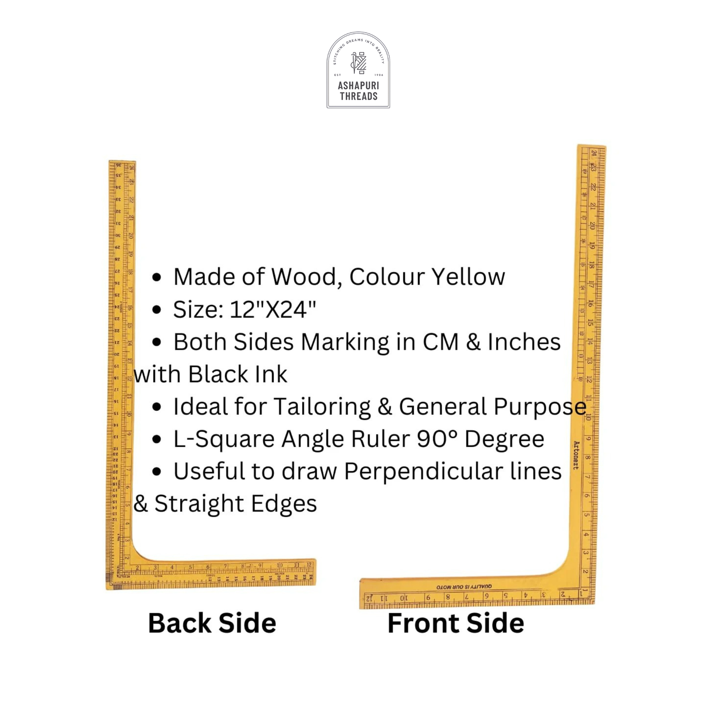 Wooden Tailoring Measurement Scales – For Tailors & Designers