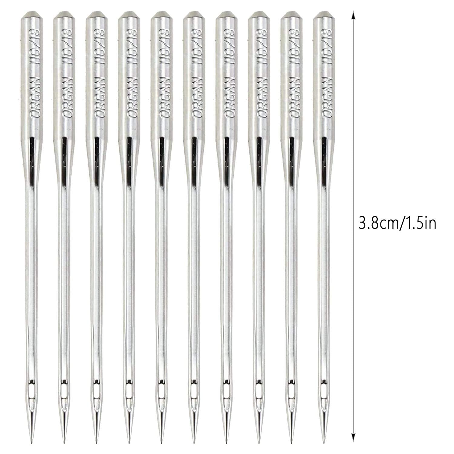Organ Sewing Machine Needles – Size 16 (HAx1-16/100) – Set of 5 | Flat Shank
