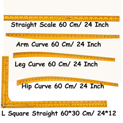 Wooden Tailoring Measurement Scales – For Tailors & Designers