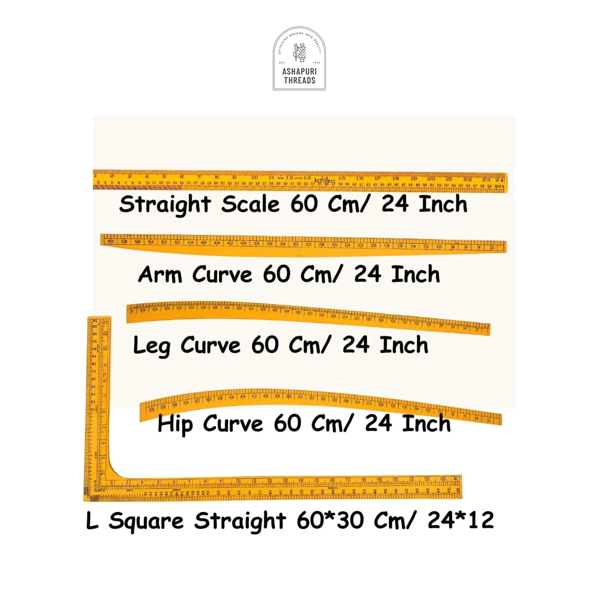 Wooden Tailoring Measurement Scales – For Tailors & Designers