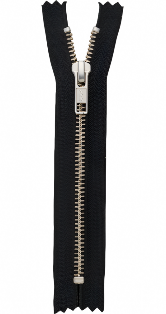 Standard Metal Zipper – Brass, Nickel & Custom Finishes
