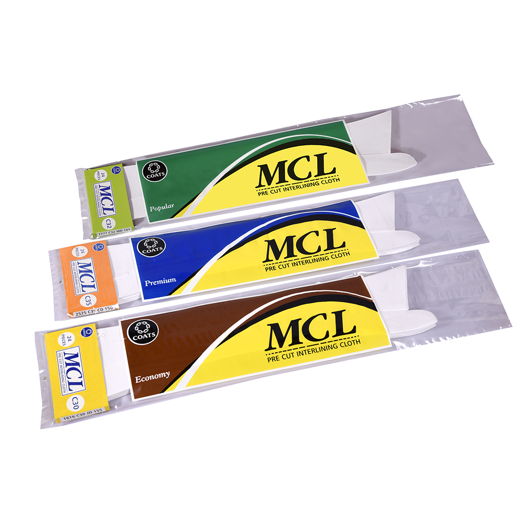 MCL Pre-Cut Collar Interlining – Fusible | Ready-to-Use | Multiple Sizes