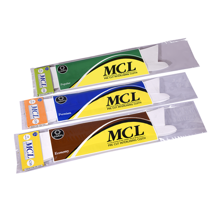 MCL Pre-Cut Collar Interlining – Fusible | Ready-to-Use | Multiple Sizes
