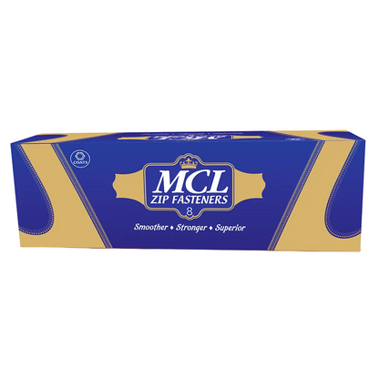 MCL Metal Zipper – Premium Trouser Zip | Brass Stops | 8 Inch