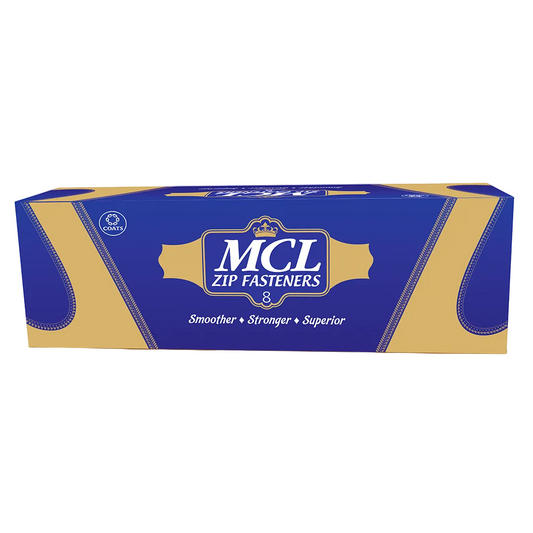 MCL Metal Zipper – Premium Trouser Zip | Brass Stops | 8 Inch