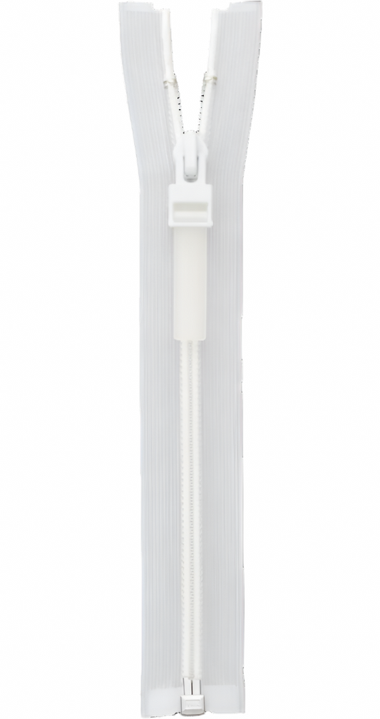 Clear Tape Coil Zipper with Replaceable TPU Puller