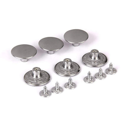 Silver Stainless Steel Jeans Metal Button (Pack of 60)