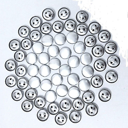 Silver Aluminium Button- Moulds for Sewing and Embroidery
