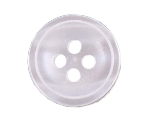 White Polyester Round Ring 4-Hole Buttons – Pack of 1 Gross