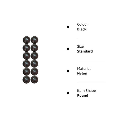 Mushroom Button Chef Coat Removable Buttons – Pack of 12 (Red / Blue / Black)