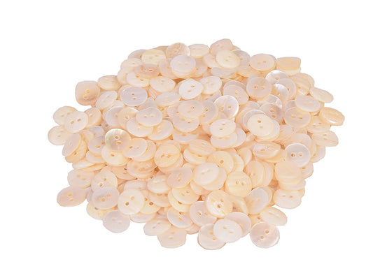 Cream Sea Shell Buttons (Pack of 72)