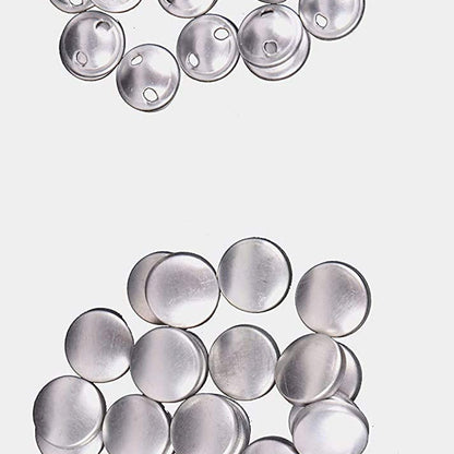 Silver Aluminium Button- Moulds for Sewing and Embroidery