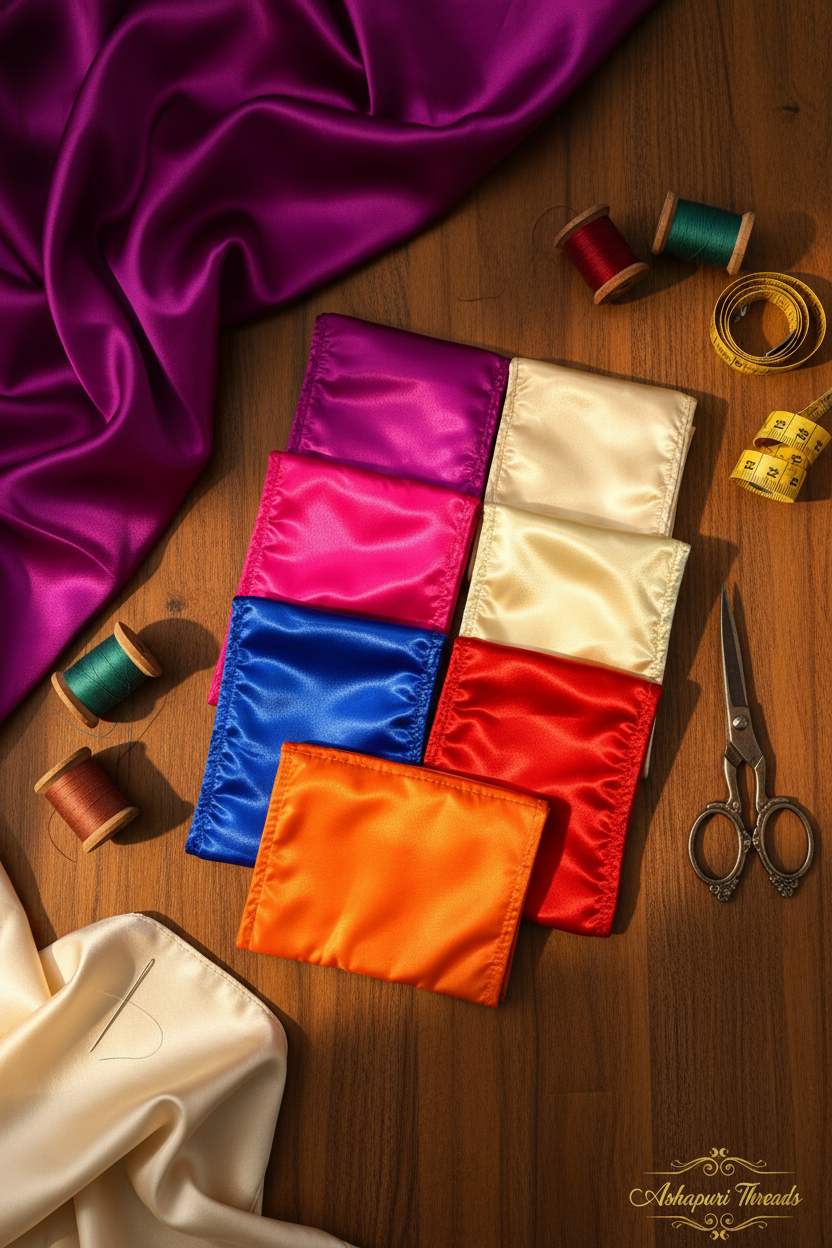 Premium Silk Saree Fall | 180 cm | Sink-less | Fade-Resistant | Soft Cotton Finish